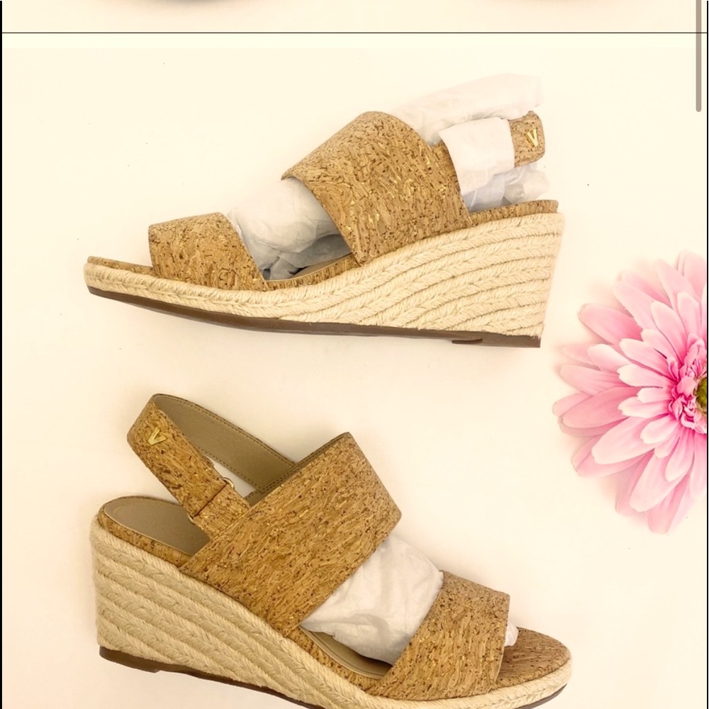 Vionic Tulum Brooke Cork Wedge Espadrille Sandals: Cork Tan